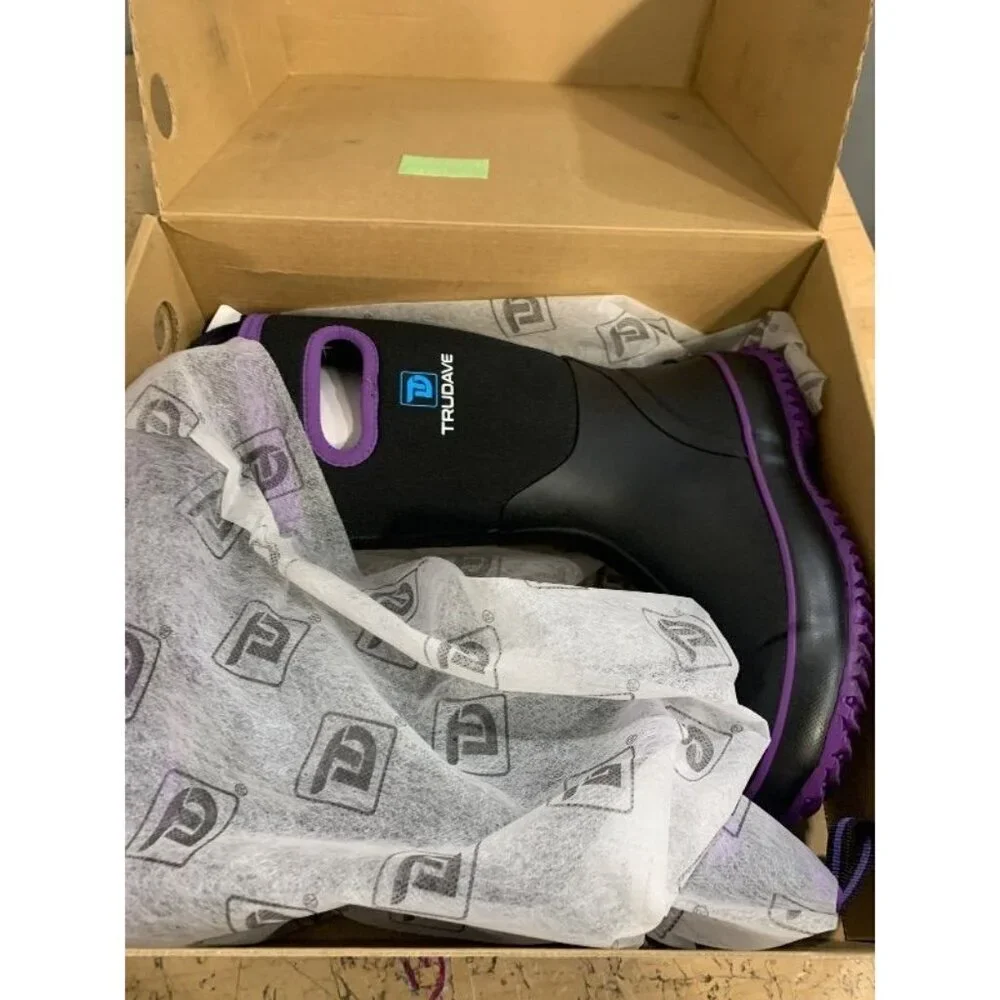 NIB Trudave SZ 5 Rubber Boots Mid Calf Rain Boots, Womens Waterproof Boots, Neop